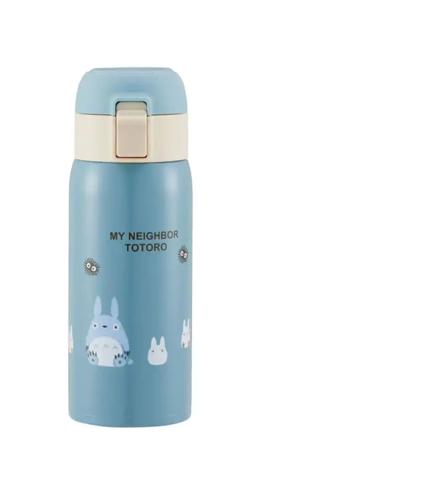 Mein Nachbar Totoro Trinkflasche One Push Mat Blue 350ml Produktfoto
