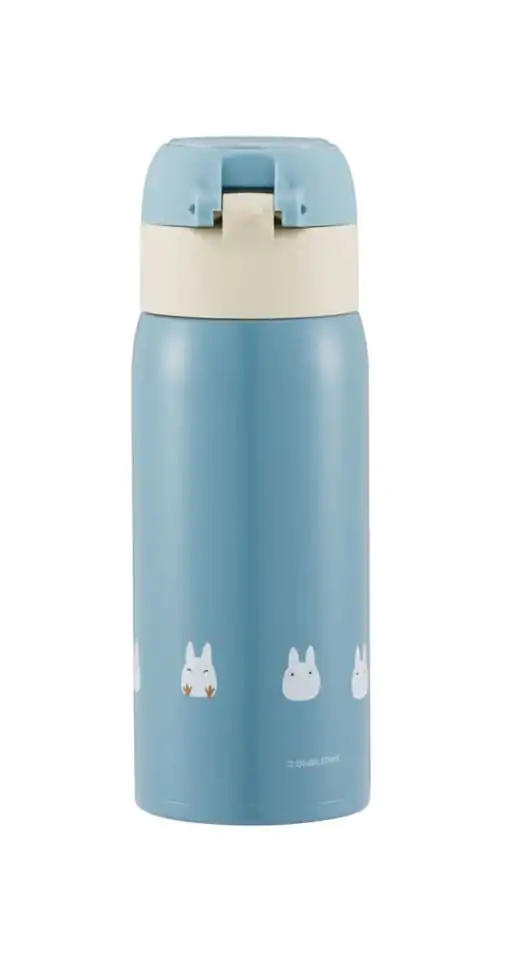 Mein Nachbar Totoro Trinkflasche One Push Mat Blue 350ml Produktfoto