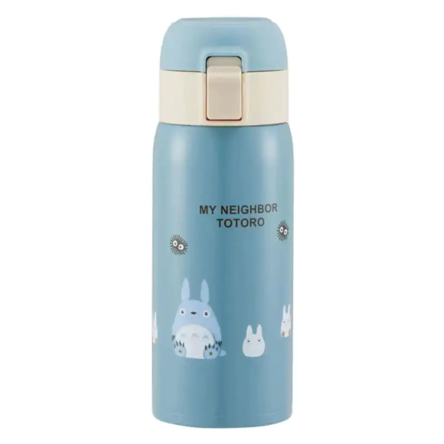 Mein Nachbar Totoro Trinkflasche One Push Mat Blue 350ml Produktfoto
