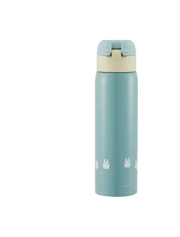 Mein Nachbar Totoro Trinkflasche One Push Mat Light Green 480 ml Produktfoto