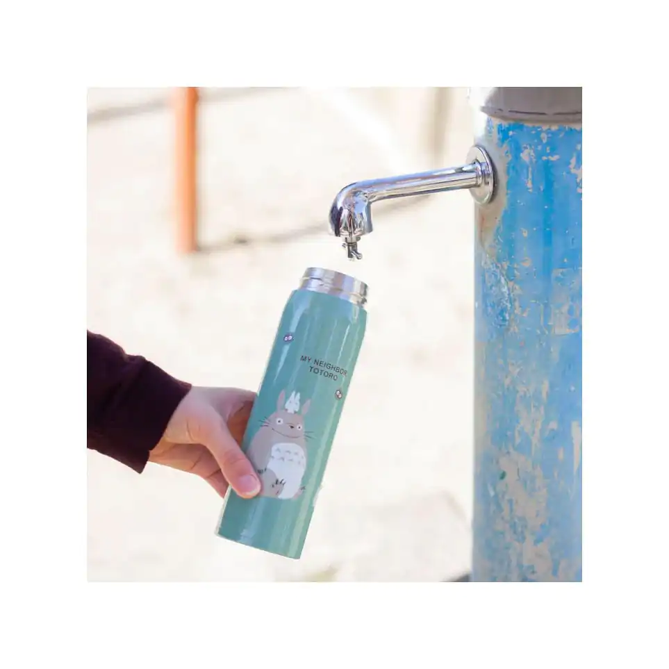 Mein Nachbar Totoro Trinkflasche One Push Mat Light Green 480 ml Produktfoto