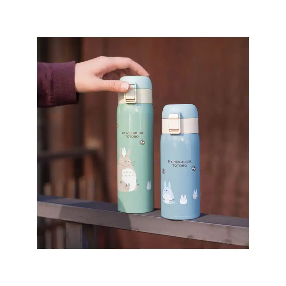Mein Nachbar Totoro Trinkflasche One Push Mat Light Green 480 ml Produktfoto