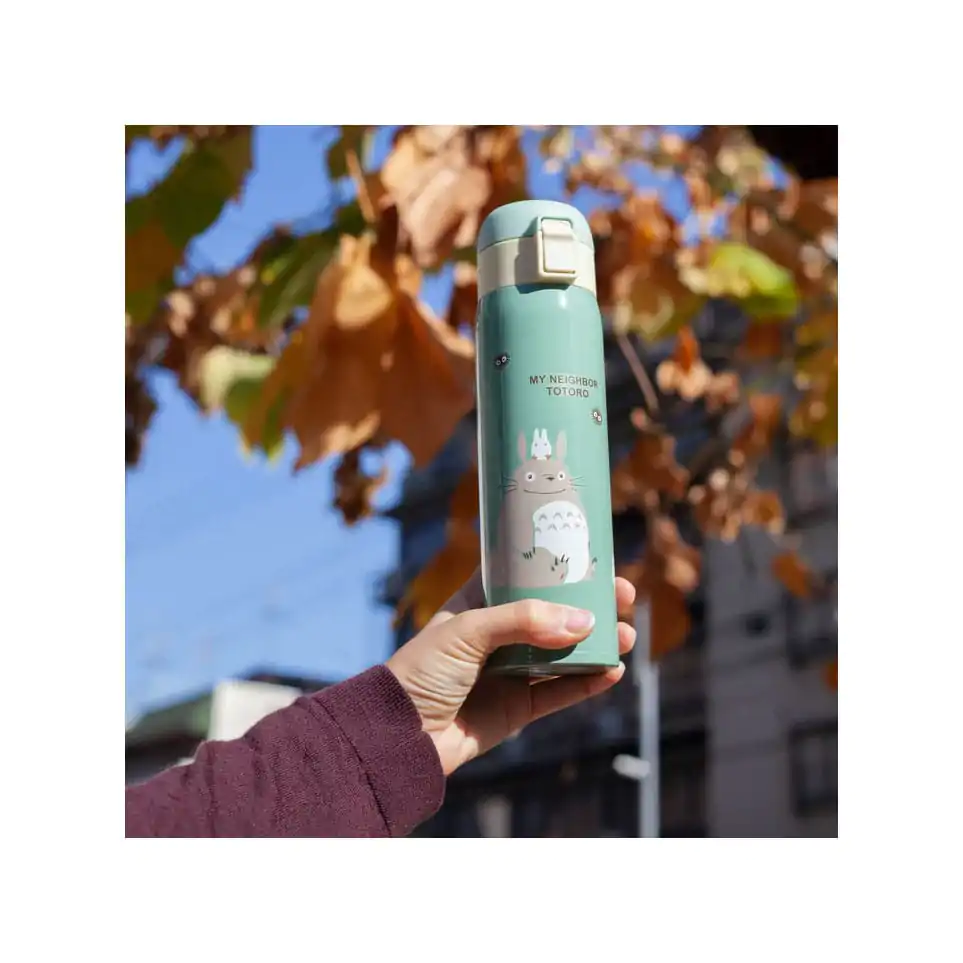 Mein Nachbar Totoro Trinkflasche One Push Mat Light Green 480 ml Produktfoto