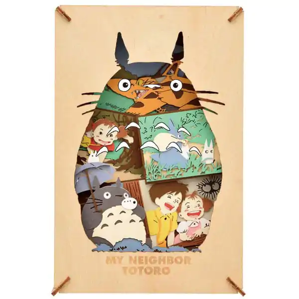 Mein Nachbar Totoro Paper Model Kit Paper Theater Wood Style Silhouette Big Totoro termékfotó