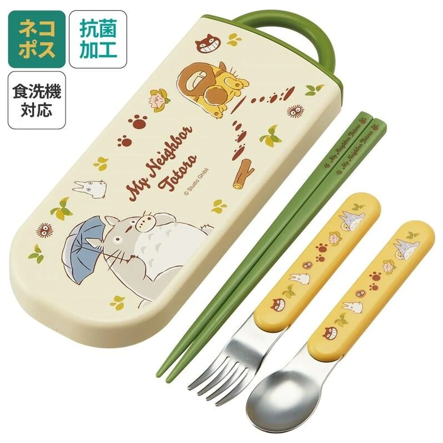My Neighbor Totoro Totoro Essstäbchen Löffel und Gabel Set Produktfoto