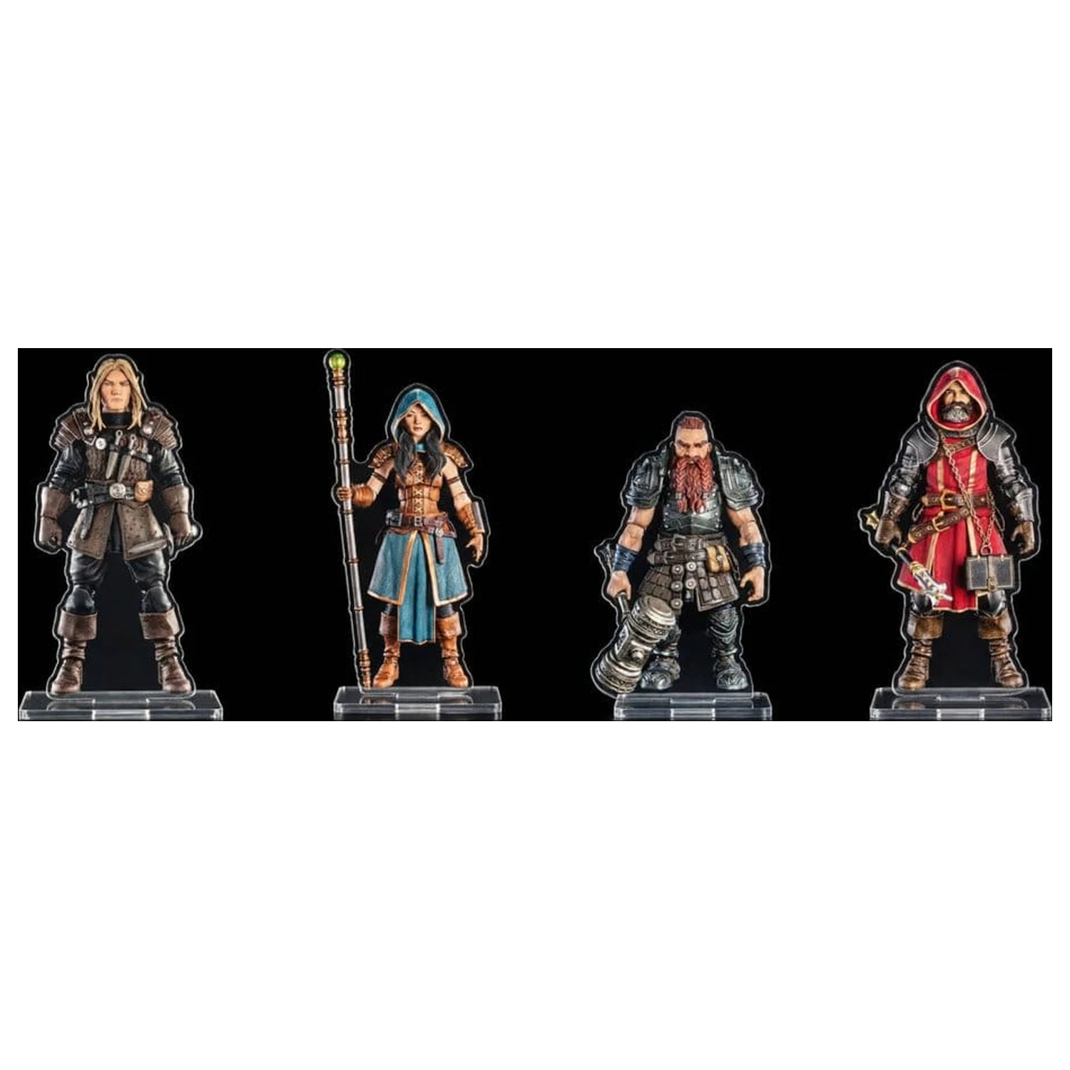Mythic Legions Acryl Aufsteller 4er-Pack Heroic Set A 3 cm Produktfoto