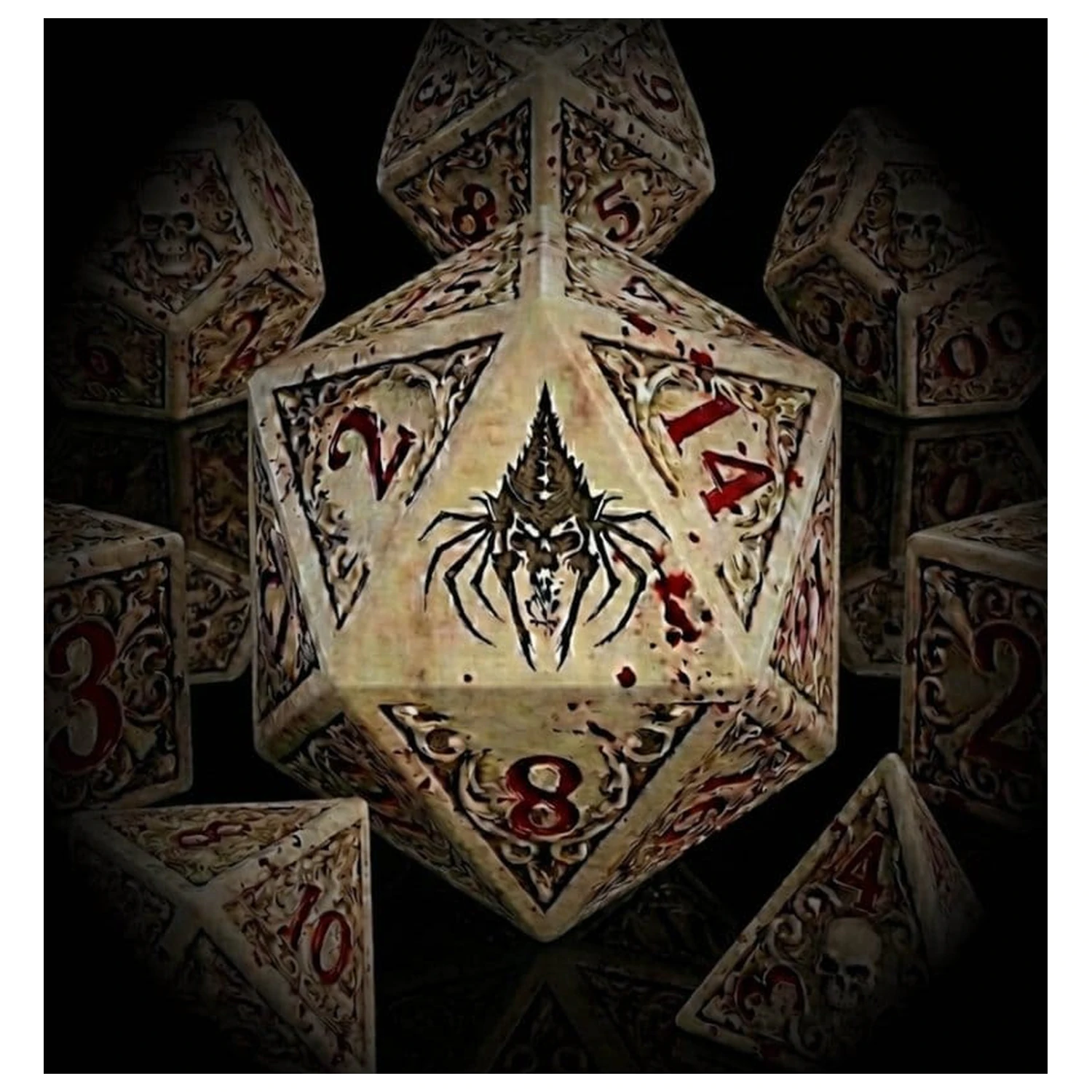 Mythic Legions Würfelset Necronominus Produktfoto