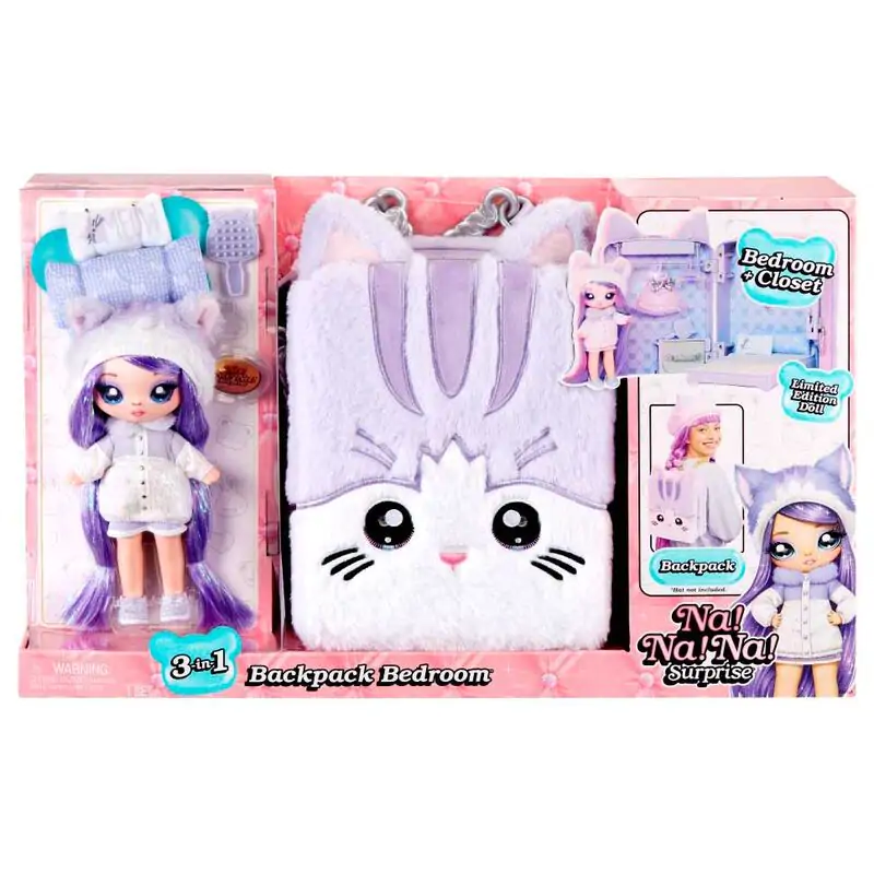 Na! Na! Na! Surprise Lilac Kitten mini Rucksack Spielset + Puppe termékfotó