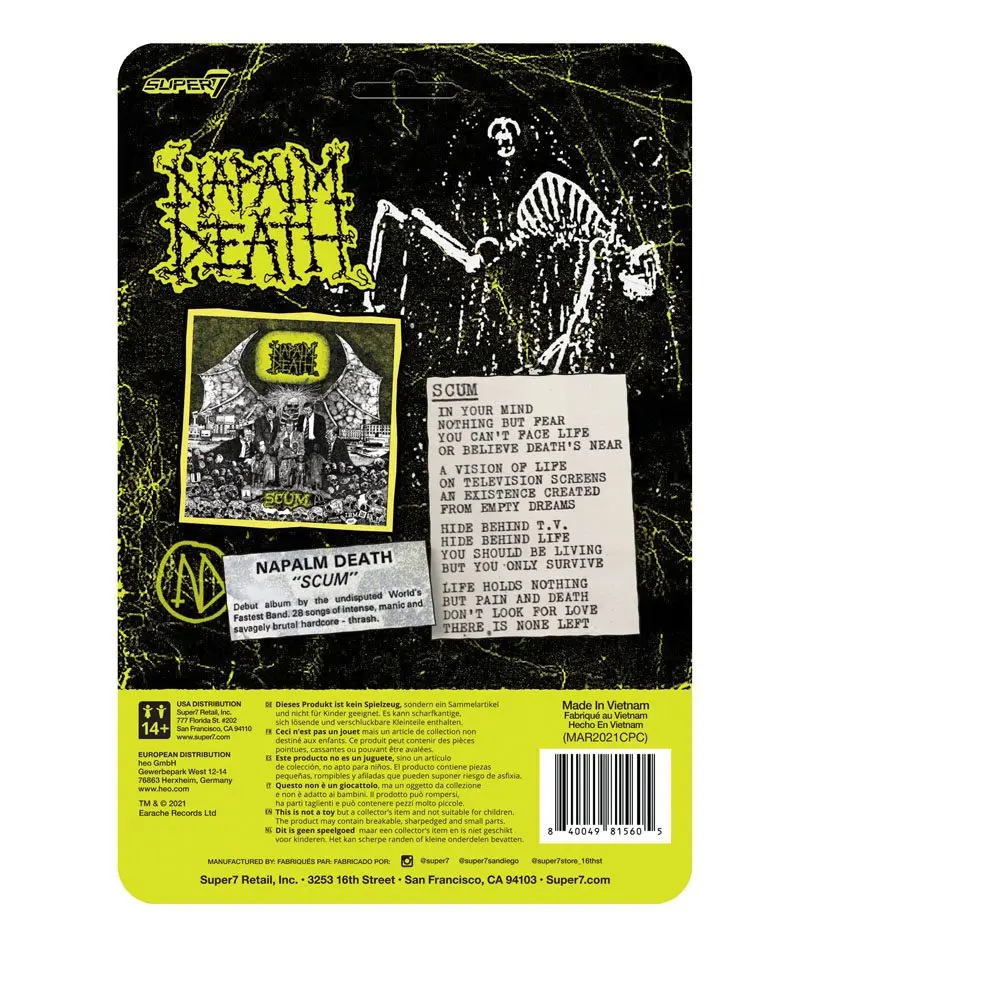 Napalm Death ReAction Actionfigur Scum Demon (Lime Green) 10 cm Produktfoto