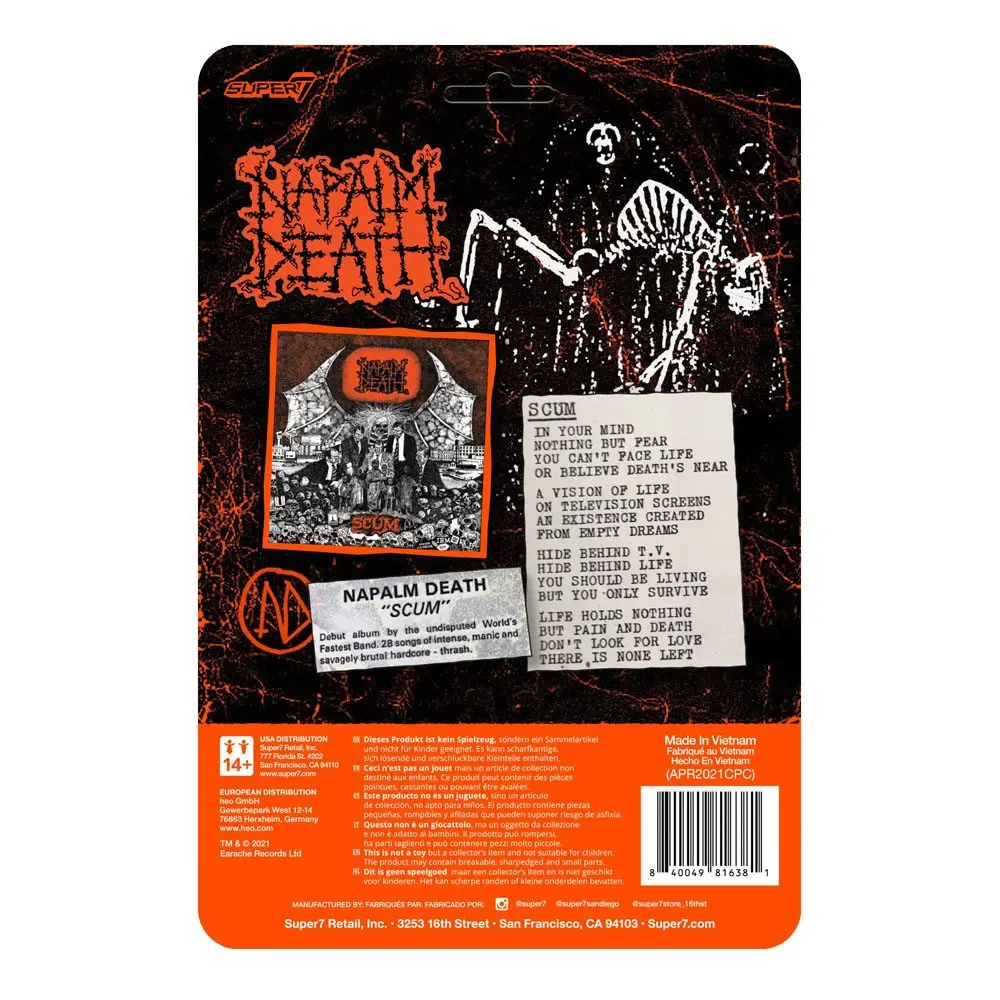 Napalm Death ReAction Actionfigur Scum Demon (Orange) 10 cm Produktfoto