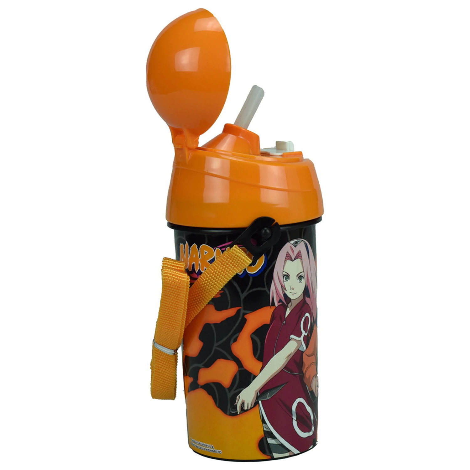 Naruto Fire Plastikstrohhalm Trinkflasche mit Henkel 500 ml Produktfoto