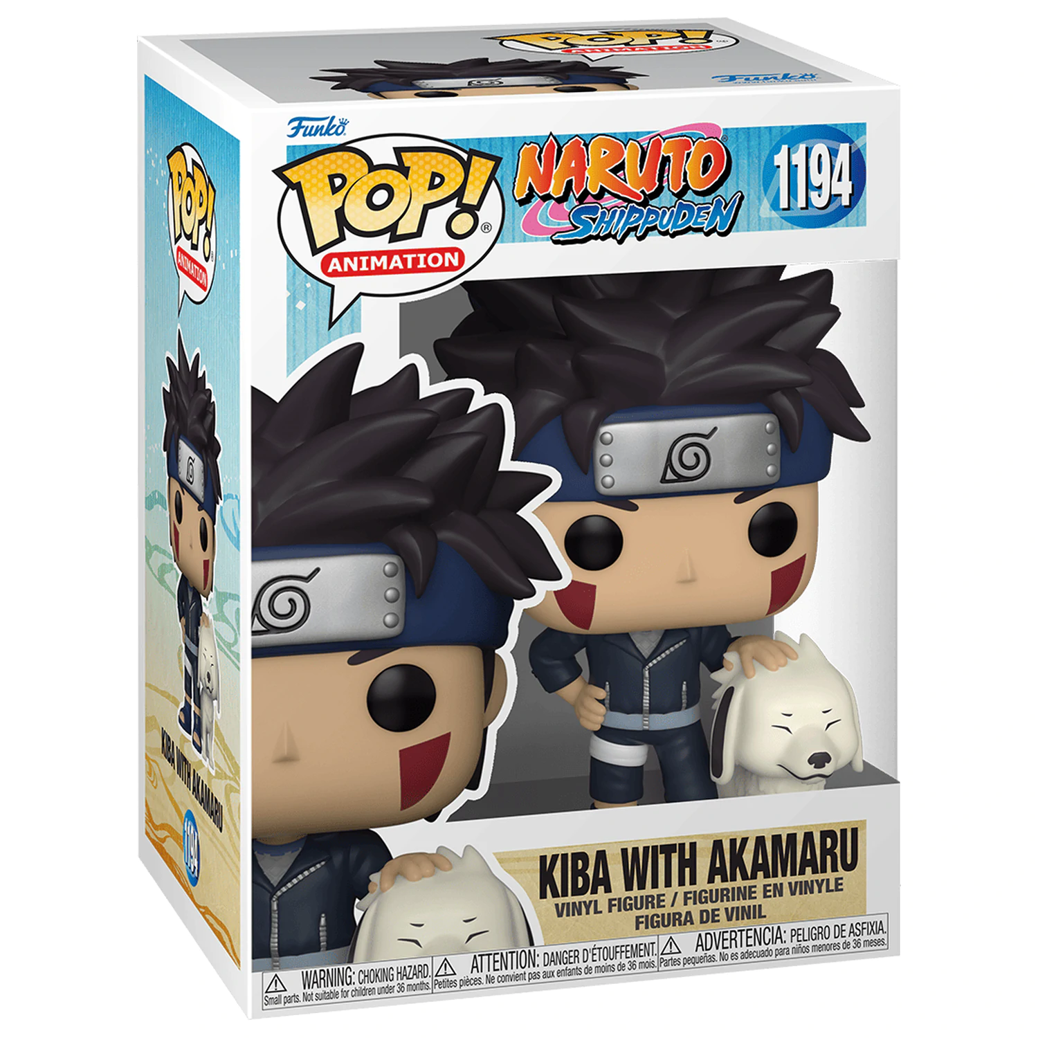 Naruto POP! Animation Vinyl Figur Kiba w/Akamaru 9 cm Produktfoto