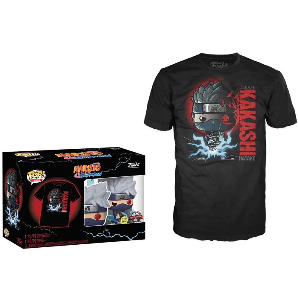 Naruto Funko POP Figur &amp; T-Shirt Set Kakashi Produktfoto