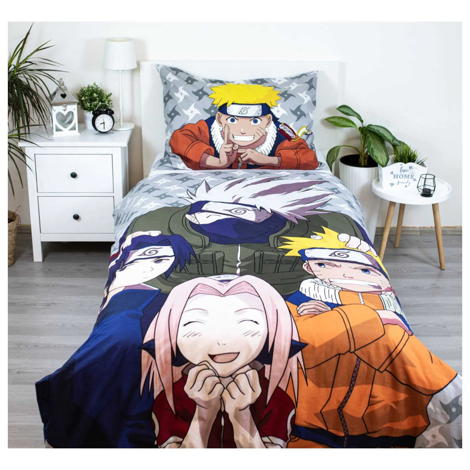 Naruto Grau Bettbezug Produktfoto