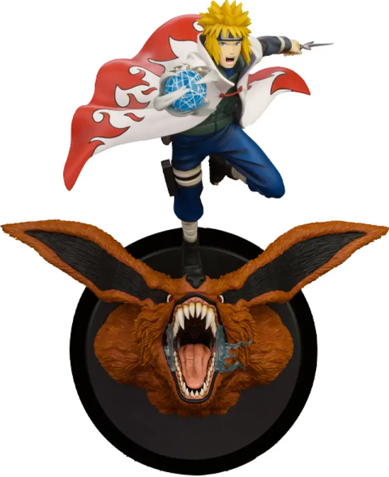 Naruto Shippuden PVC Statue 1/8 Minato Namikaze Vs Nine Tailed Fox 41 cm Produktfoto