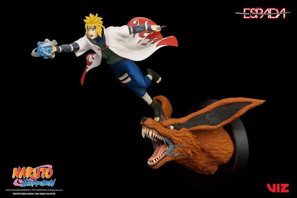 Naruto Shippuden PVC Statue 1/8 Minato Namikaze Vs Nine Tailed Fox 41 cm Produktfoto