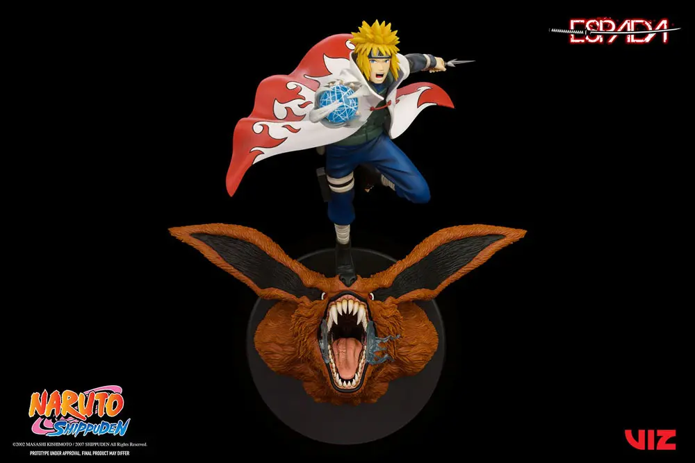 Naruto Shippuden PVC Statue 1/8 Minato Namikaze Vs Nine Tailed Fox 41 cm Produktfoto