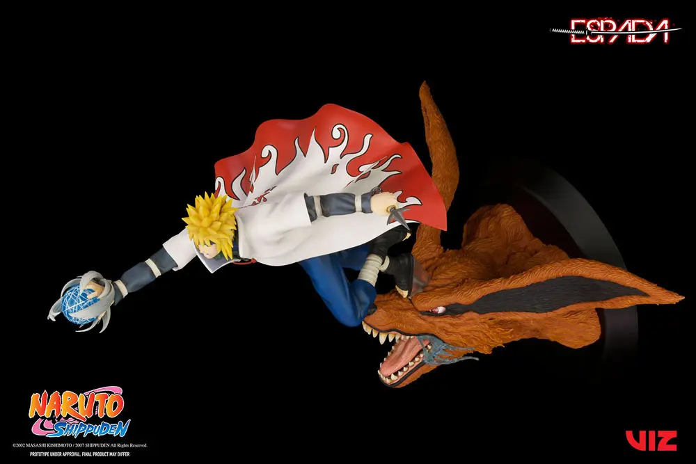Naruto Shippuden PVC Statue 1/8 Minato Namikaze Vs Nine Tailed Fox 41 cm Produktfoto