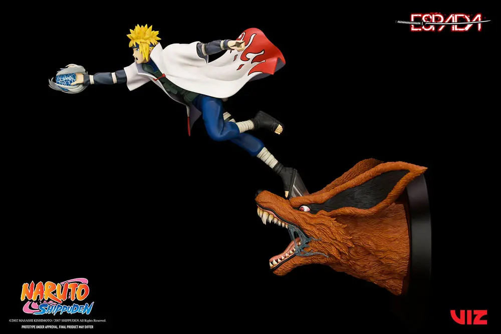 Naruto Shippuden PVC Statue 1/8 Minato Namikaze Vs Nine Tailed Fox 41 cm Produktfoto