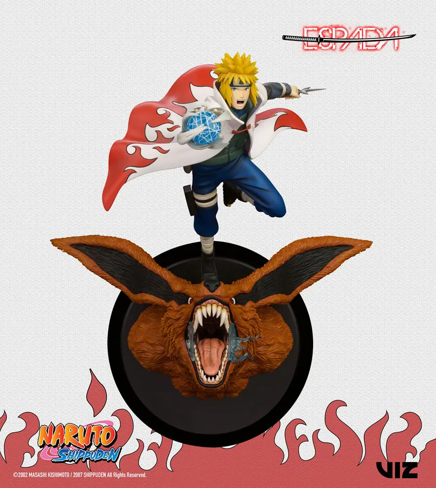 Naruto Shippuden PVC Statue 1/8 Minato Namikaze Vs Nine Tailed Fox 41 cm Produktfoto