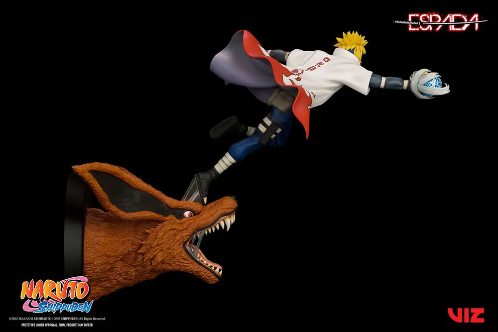 Naruto Shippuden PVC Statue 1/8 Minato Namikaze Vs Nine Tailed Fox 41 cm Produktfoto