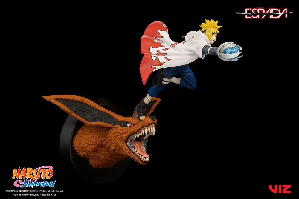 Naruto Shippuden PVC Statue 1/8 Minato Namikaze Vs Nine Tailed Fox 41 cm Produktfoto