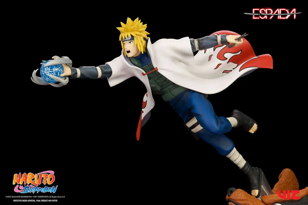 Naruto Shippuden PVC Statue 1/8 Minato Namikaze Vs Nine Tailed Fox 41 cm Produktfoto