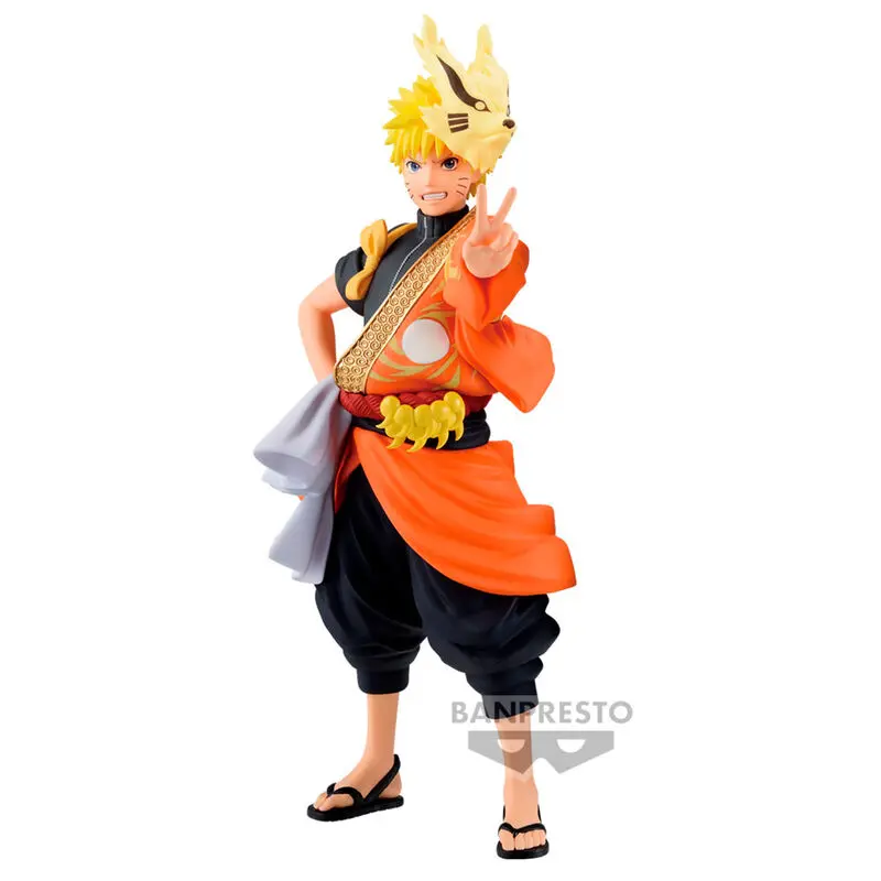 Naruto Shippuden Animation 20Th Anniversary Costume Naruto Uzumaki Figur 16cm Produktfoto