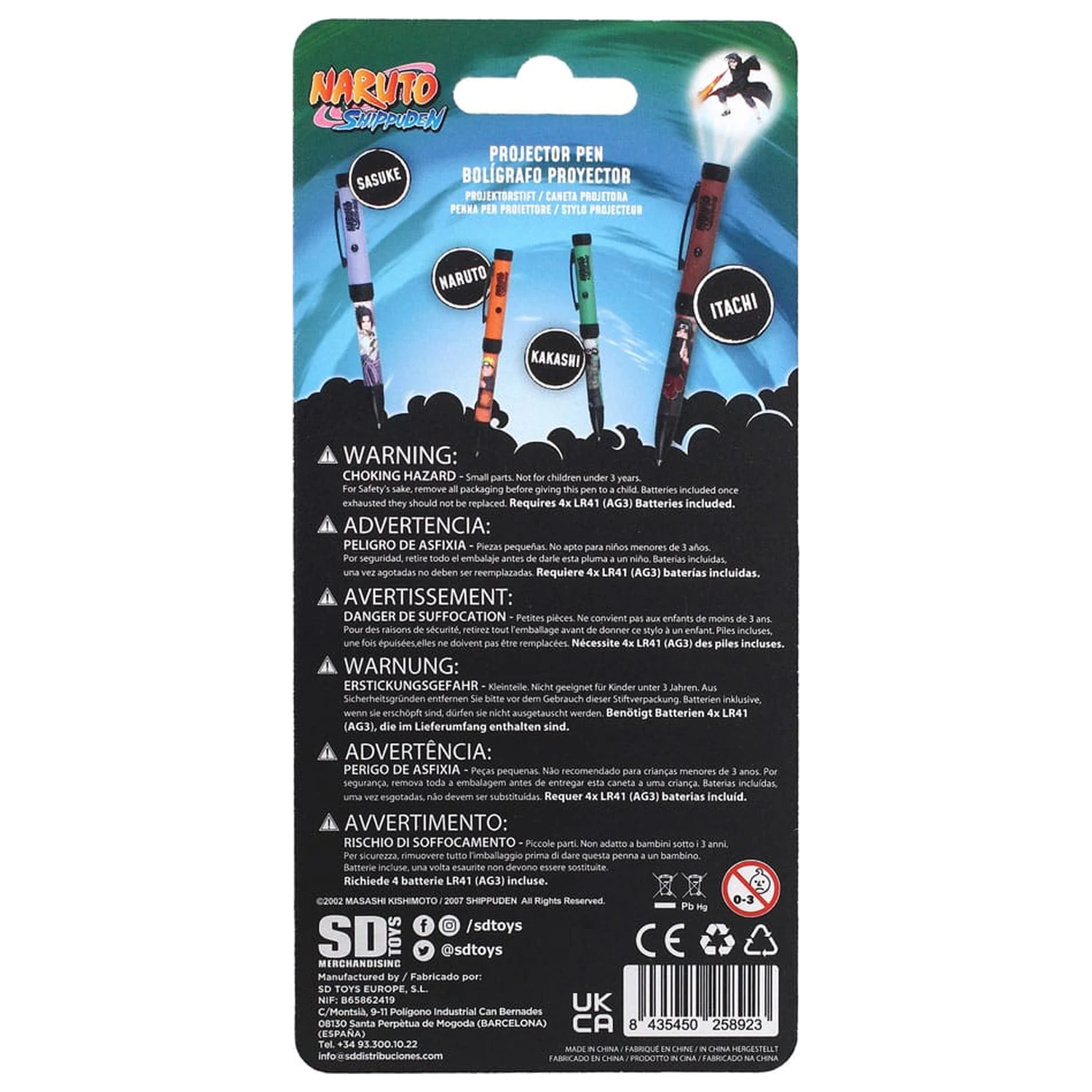 Naruto Shippuden Stift mit Lichtprojektor Itachi Produktfoto