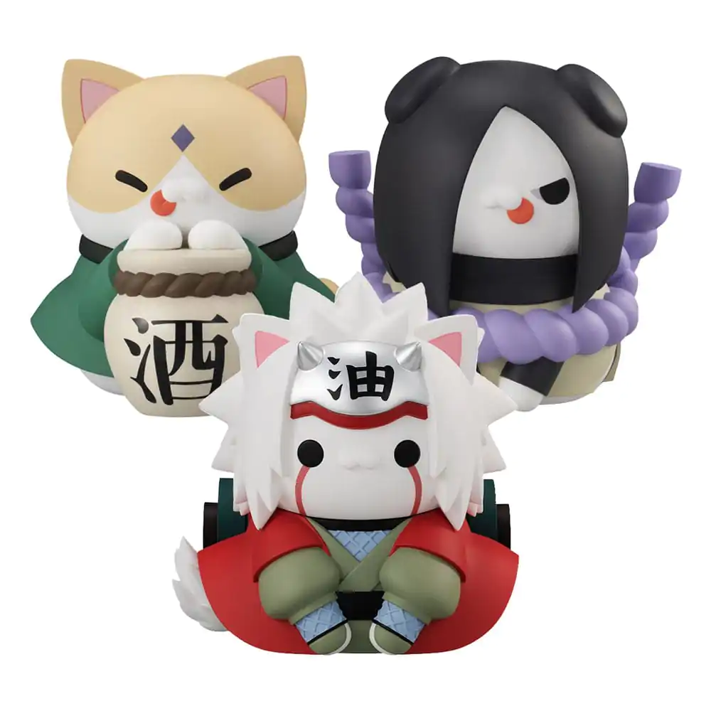 Naruto Shippuden Mega Cat Project Sammelfiguren Nyanto! The Big Nyaruto Series The Sannin Set 10 cm (With Gift) termékfotó