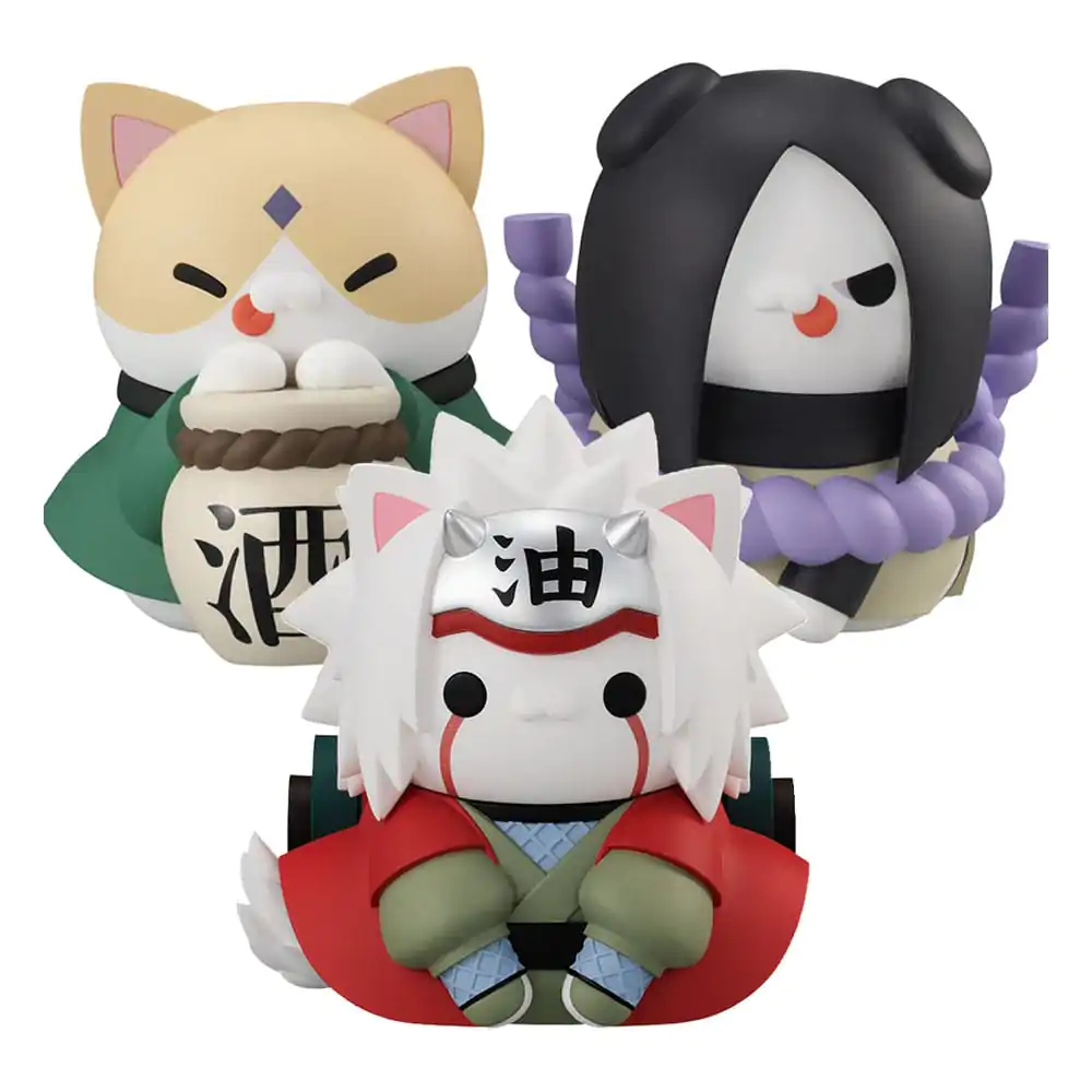 Naruto Shippuden Mega Cat Project Sammelfiguren Nyanto! The Big Nyaruto Series The Sannin Set 10 cm (With Gift) termékfotó