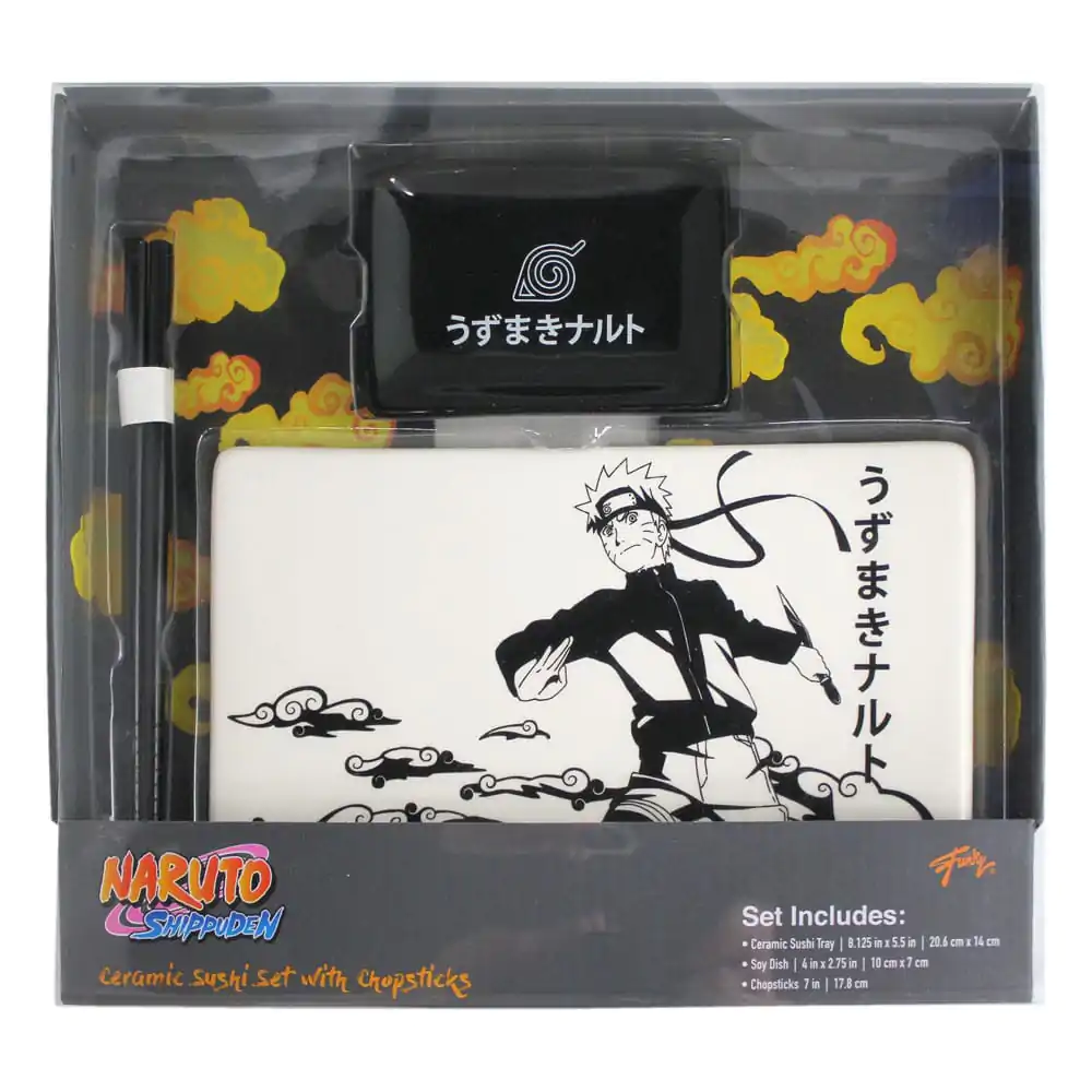 Naruto Shippuden Keramik Sushi Set mit Essstäbchen Naruto Produktfoto