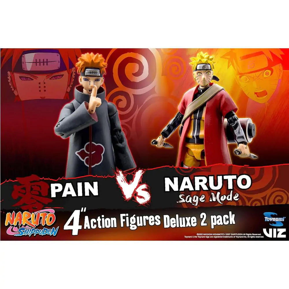 Naruto Shippuden Naruto vs Pain Sage Mode 25th Anniversary Figurnpaket 10cm Produktfoto