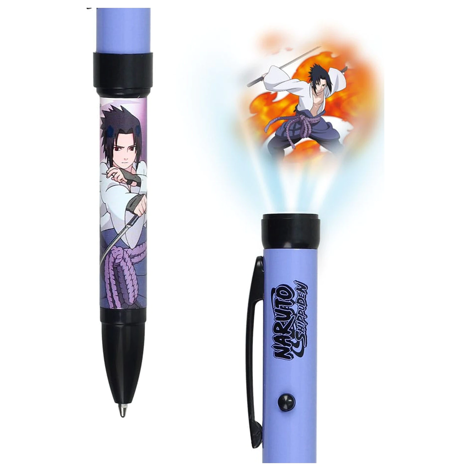 Naruto Shippuden Stift mit Lichtprojektor Sasuke Produktfoto