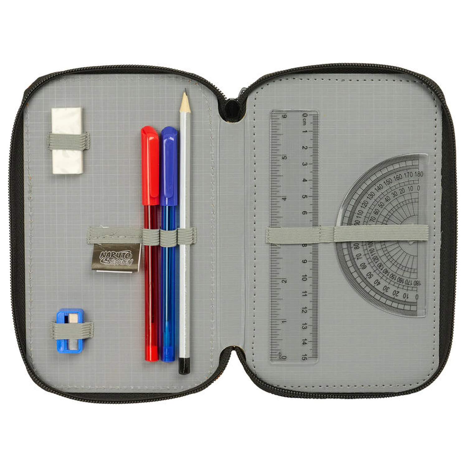 Naruto Shippuden dreifach Stiftemäppchen 37 Teile Produktfoto