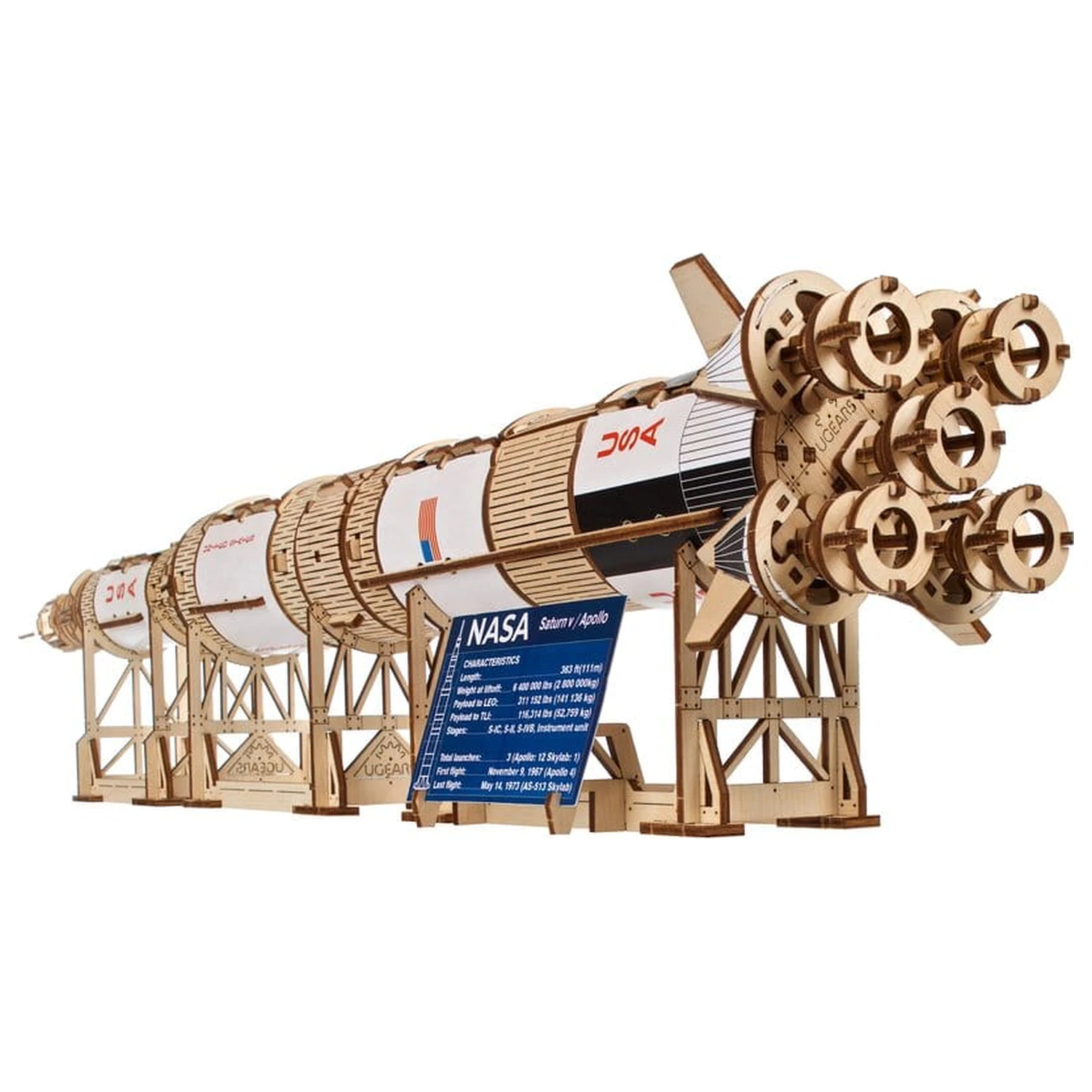 NASA 3D Holzpuzzle Saturn V Produktfoto