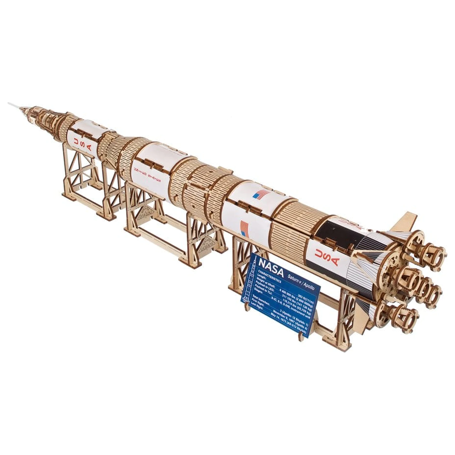 NASA 3D Holzpuzzle Saturn V Produktfoto