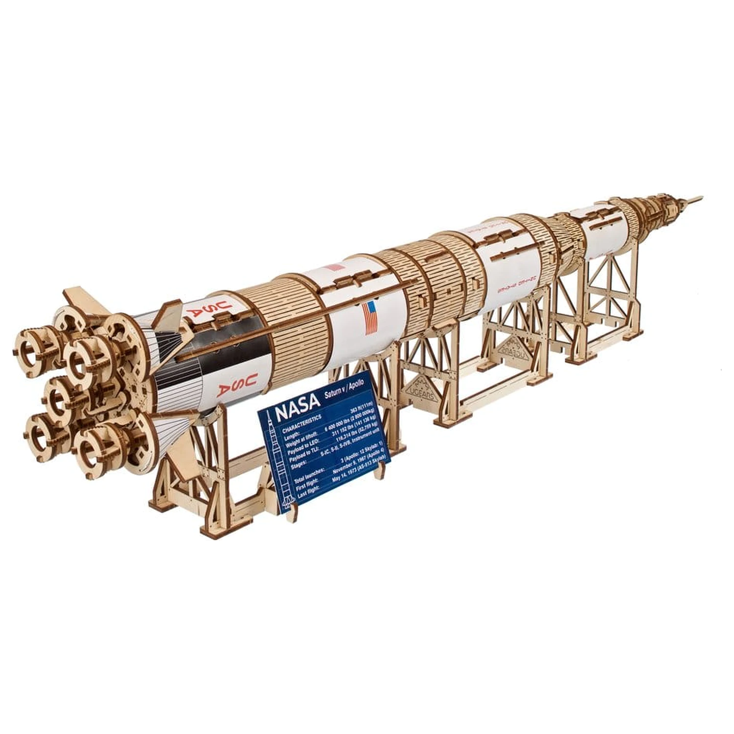 NASA 3D Holzpuzzle Saturn V Produktfoto