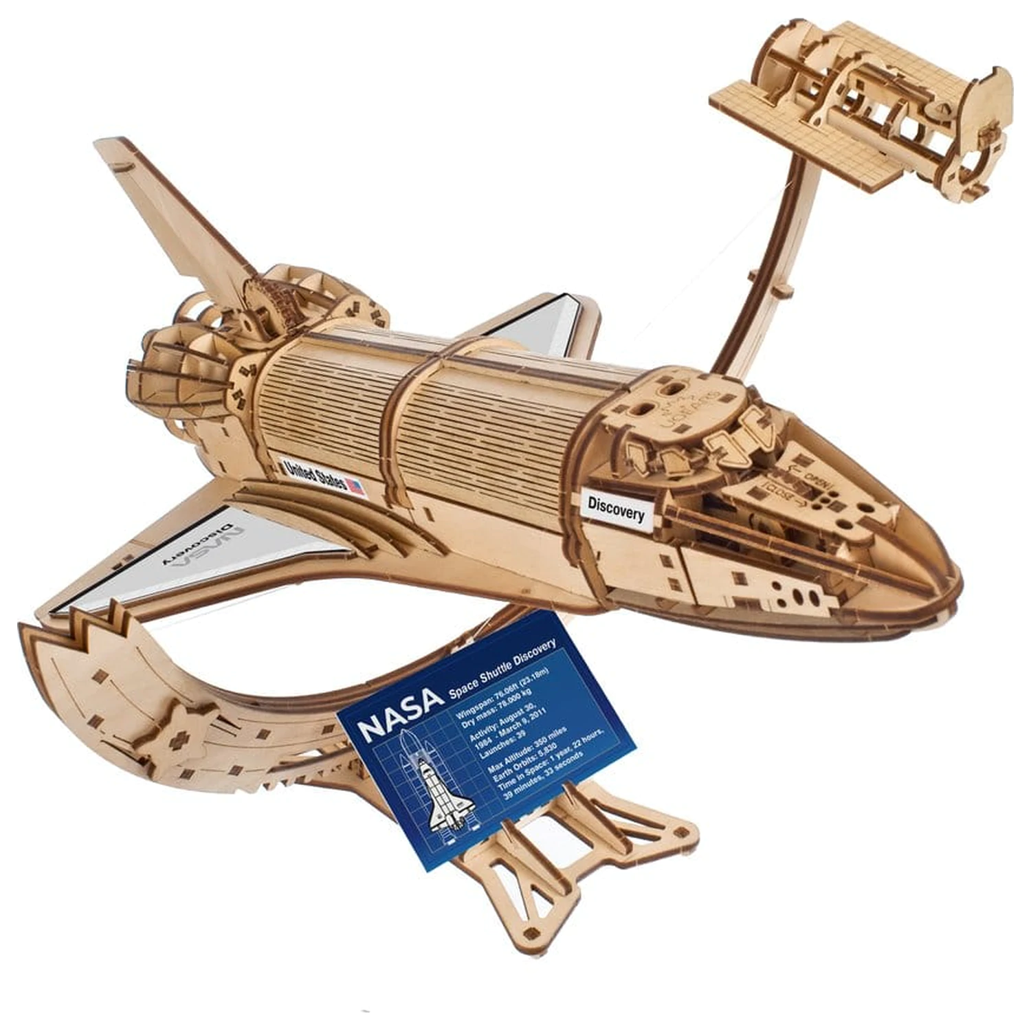 NASA 3D Holzpuzzle Space Shuttle Discovery Produktfoto