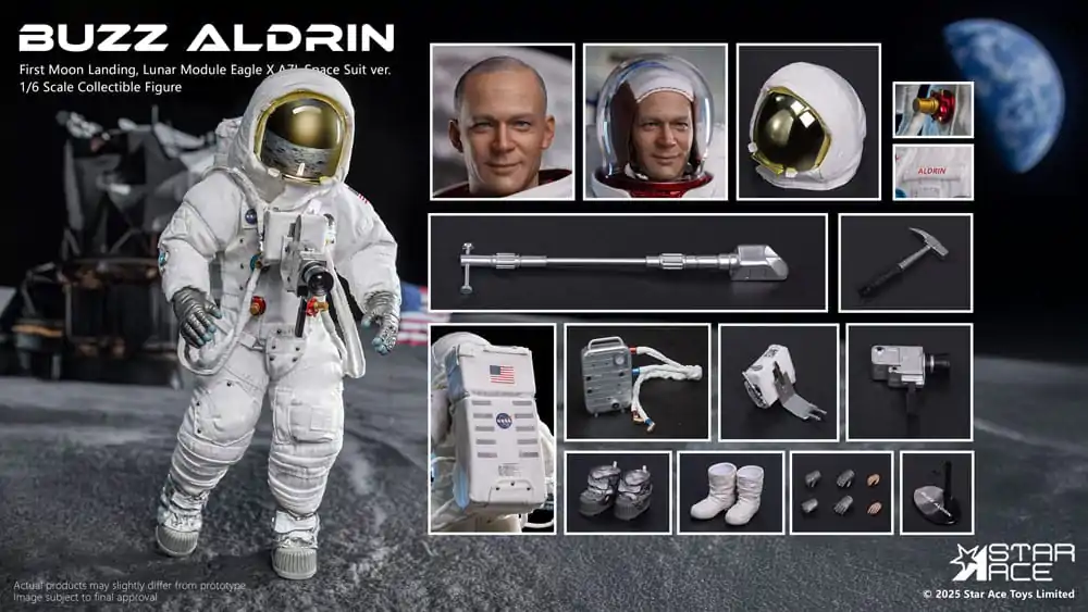 NASA Apollo 11 Action Figur 1/6 Buzz Aldrin 30 cm Produktfoto