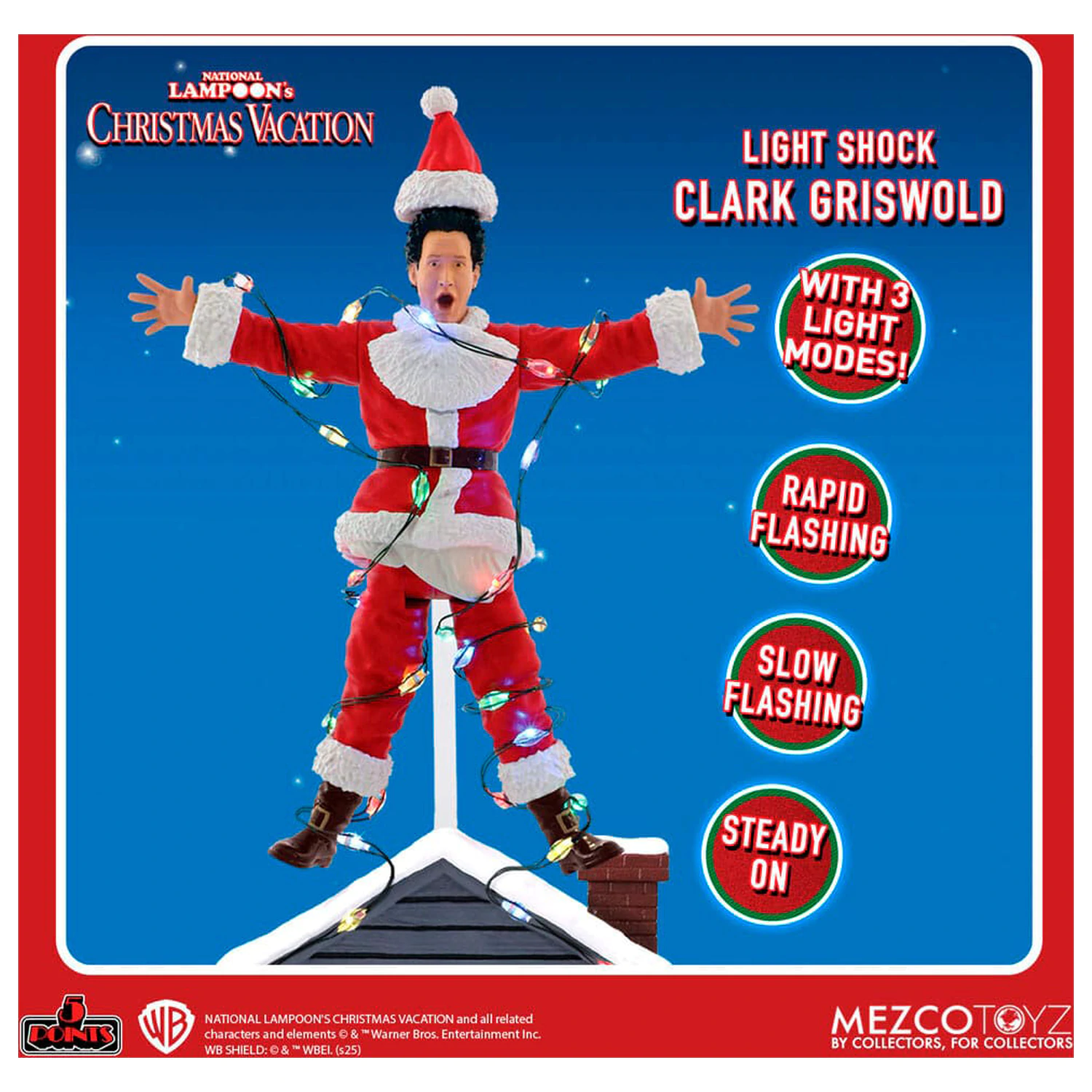 National Lampoon´s Christmas Vacation Clark Griswold Light Schock Figur 10cm Produktfoto