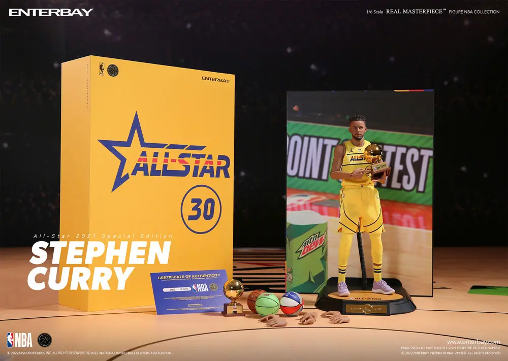 NBA Collection Real Masterpiece Actionfigur 1/6 Stephen Curry All Star 2021 Special Edition 30 cm Produktfoto