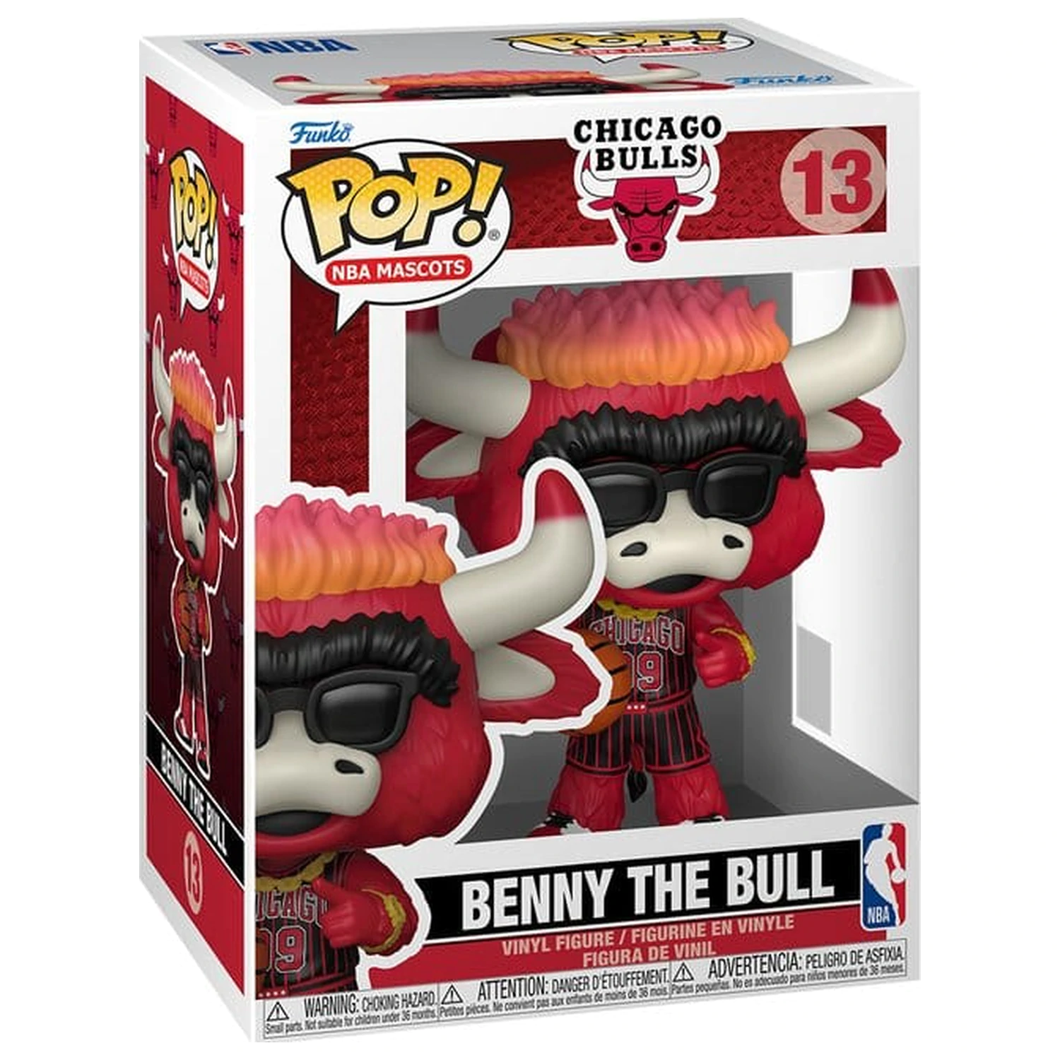 NBA Funko POP! Basketball Vinyl Figur Maskottchen: Bulls- Benny The Bull 9 cm Produktfoto