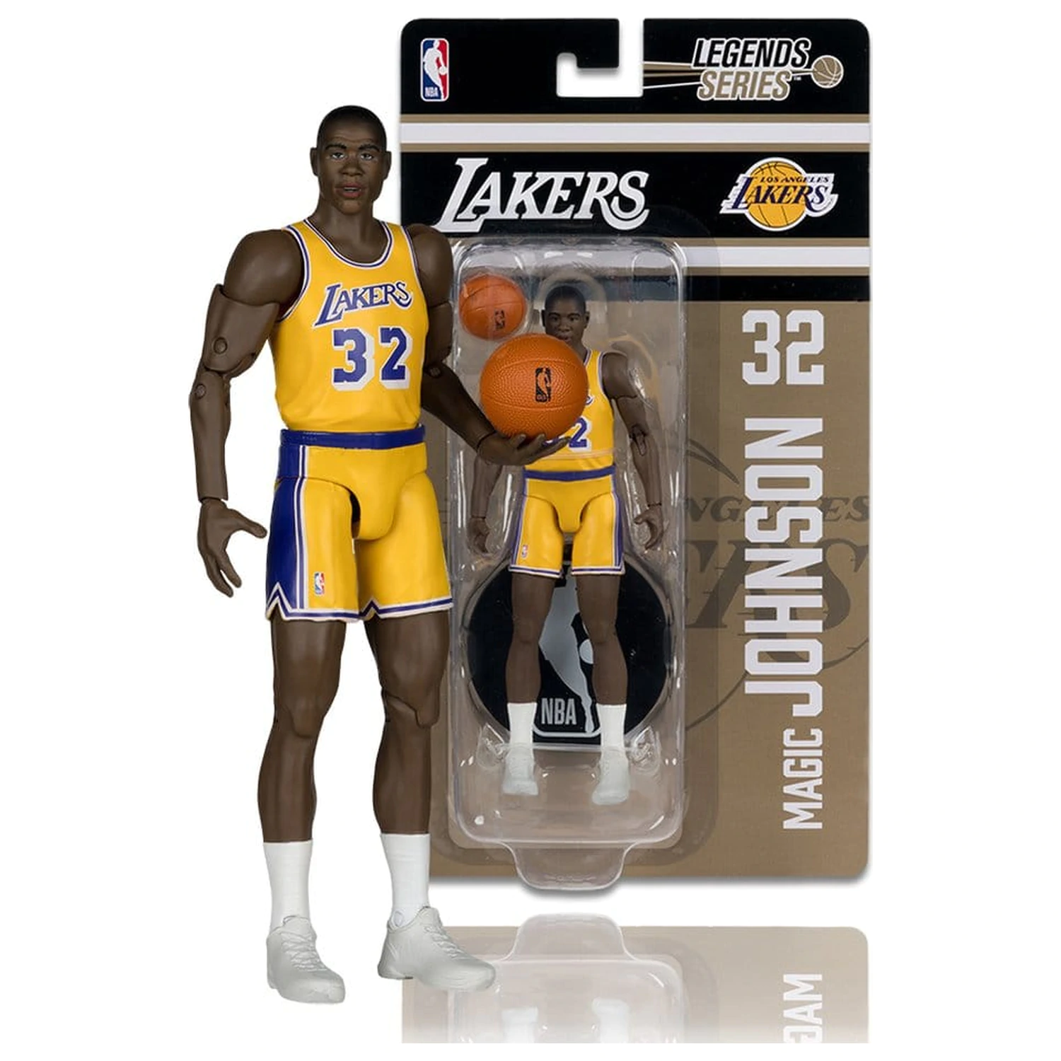 NBA Legends Series Actionfigur Earvin "Magic" Johnson (Los Angeles Lakers) 15 cm Produktfoto