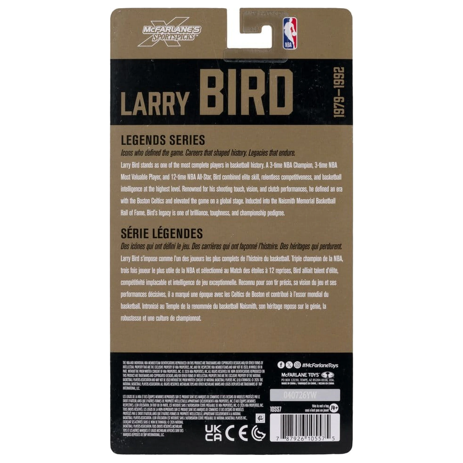 NBA Legends Series Actionfigur Larry Bird (Boston Celtics) 15 cm Produktfoto