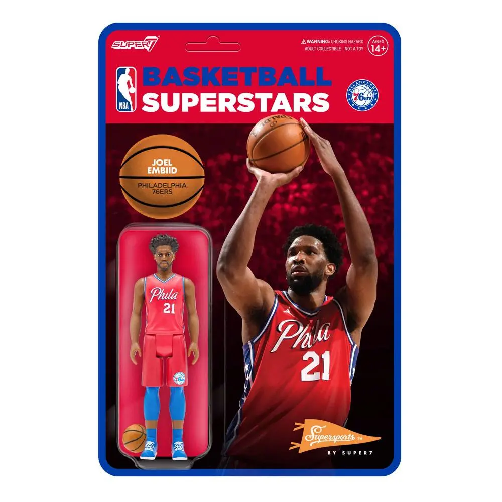 NBA ReAction Actionfigur Wave 3 Joel Embiid (76ers) [Red Statement] 10 cm Produktfoto