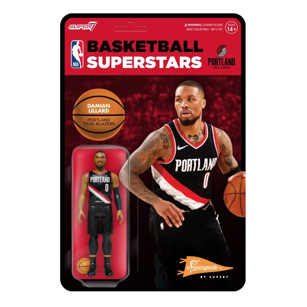 NBA ReAction Actionfigur Wave 4 Damian Lillard (Trail Blazers) 10 cm Produktfoto