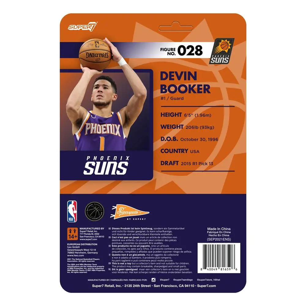 NBA ReAction Actionfigur Wave 4 Devin Booker (Suns) 10 cm Produktfoto
