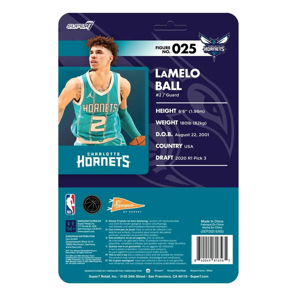 NBA ReAction Actionfigur Wave 4 LaMelo Ball (Hornets) 10 cm Produktfoto