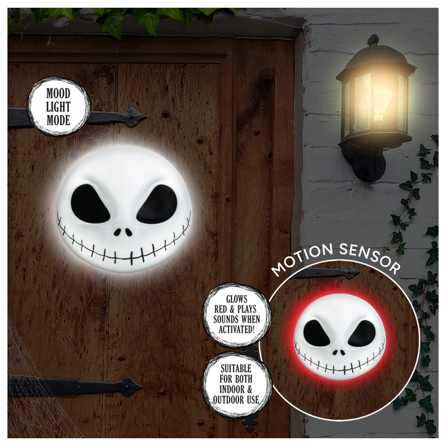 NBX Jack Skellington Maske Licht Bewegungssensor Produktfoto